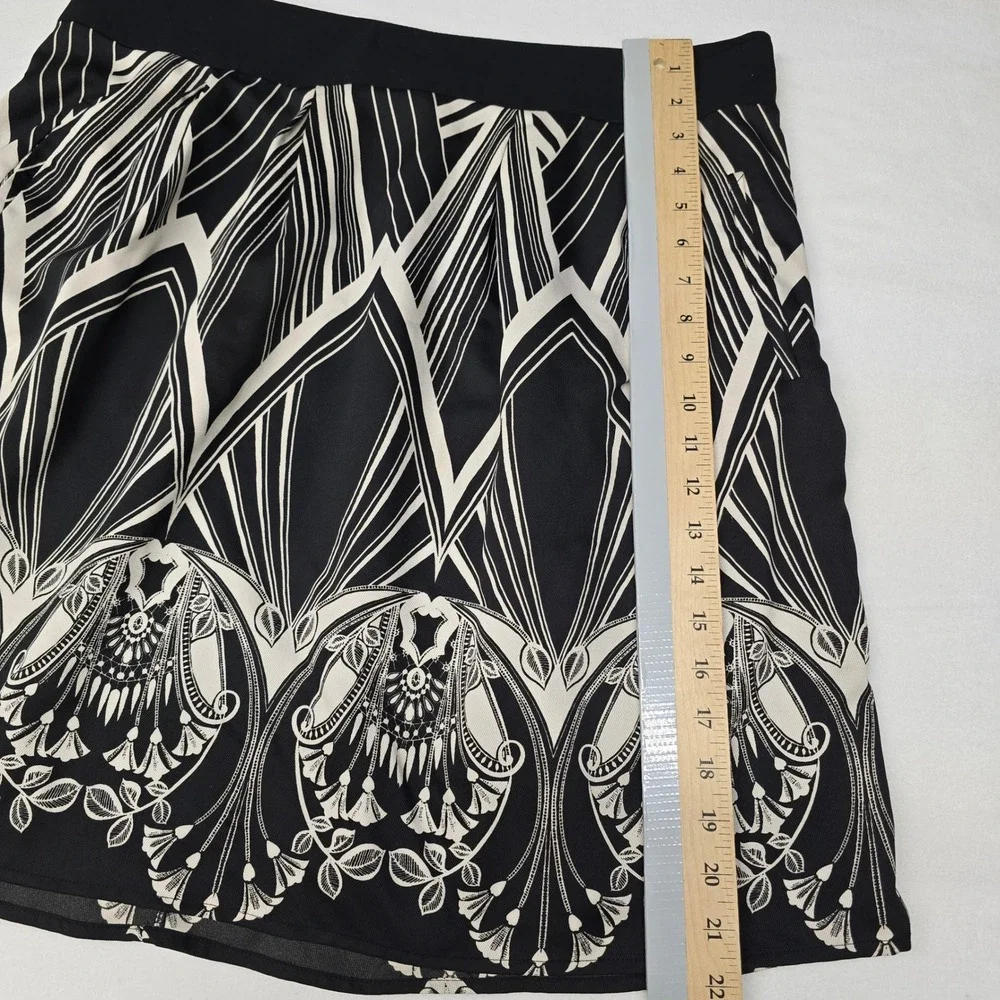 Worthington Womens‎ Sz 16 Geometric Floral Mandala A-Line Skirt Pockets Artsy